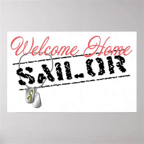 Welcome Home Sailor Poster Zazzle