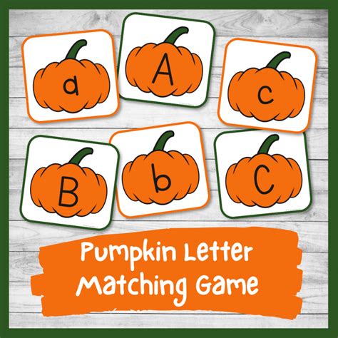 Printable Pumpkin Letter Matching Game Preschool And Kindergarten