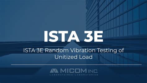 Ista E Random Vibration Testing Of Unitized Load Youtube