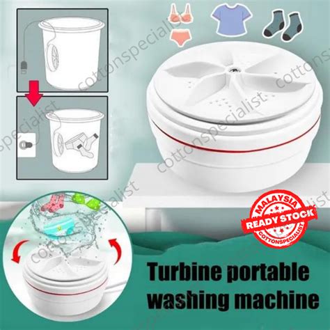 [ Ready Stock ] 60w Portable Laundry Portable Washing Machine Turbine