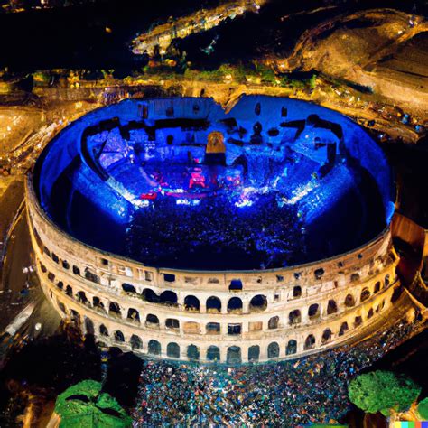 Turhan Dalle Metallica Concert In The Colosseum During The Roman