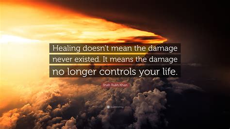 Shah Rukh Khan Quote “healing Doesn’t Mean The Damage Never Existed It Means The Damage No