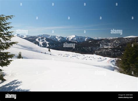 Ski Resort In Montenegro Called Kolasin 1600 Daytime Stock Photo Alamy