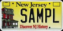 New Jersey Discover NJ History License Plates