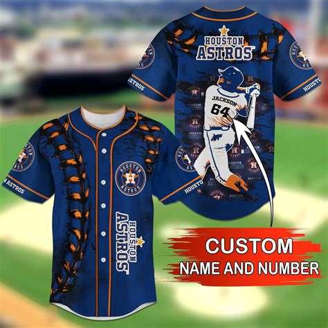 129 Houston Astros Mlb Personalized Name Number Baseball Jersey Shirt