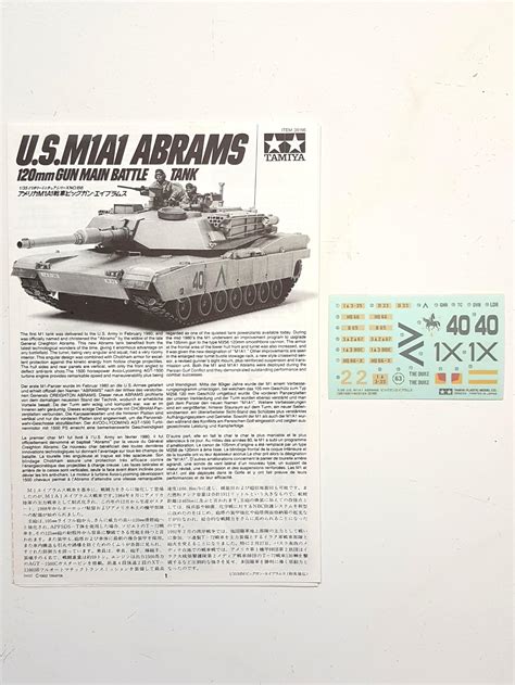 135 35156 Tamiya Us M1a1 Abrams 120mm Gun Main Battle Tank 2nd