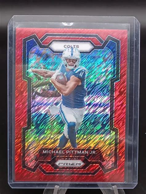 2023 Panini Prizm Football Michael Pittman Jr 3035 Red Shimmer Prizm