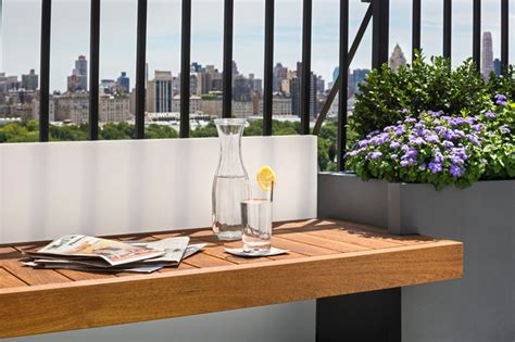 Central Park West Penthouse Terrace Contemporáneo Terraza y balcón