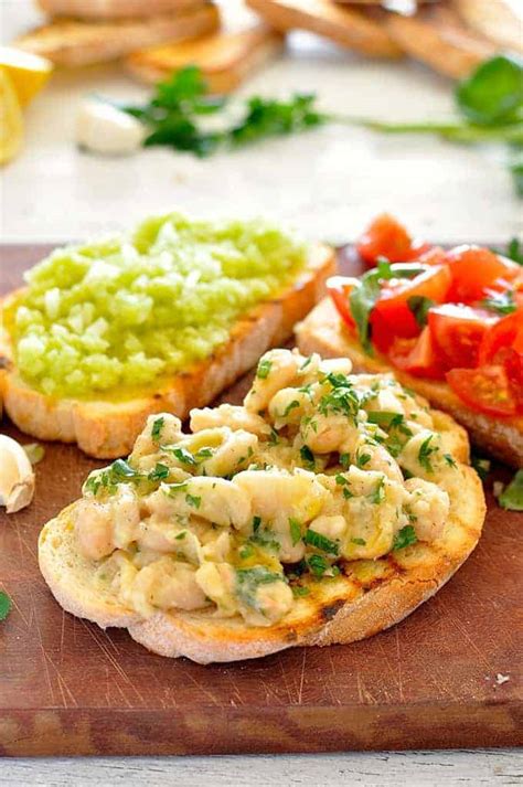 Trio Of Bruschetta Lemon Cannellini Bean Bruschetta RecipeTin Eats