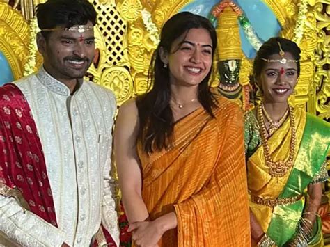 Rashmika Mandannas Yellow Saree Look At Her Assistants Wedding Goes Viral