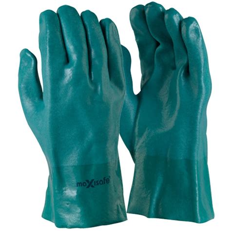 Buy Green Double Dipped Pvc Glove 27cm Online