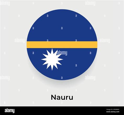 Nauru Flag Bubble Circle Round Shape Icon Vector Illustration Stock