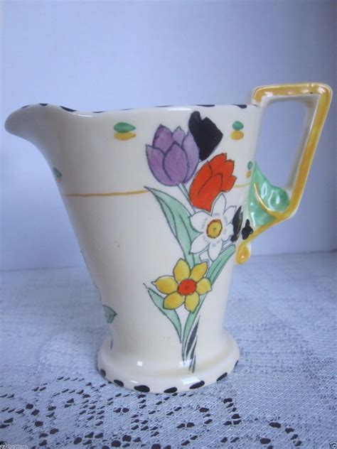 S Burleigh Ware Art Deco Zenith Fragrance Creamer Milk Jug Pitcher