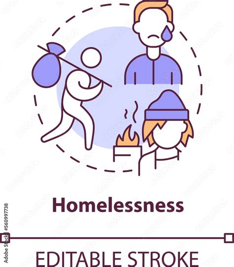 Homelessness Concept Icon Rejection Problem Lgbtqi Mental Health Risk