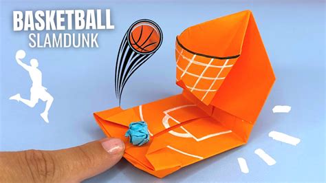 Easy Origami Mini Toy Basketball Slam Dunk Moving Paper Toys Pop It