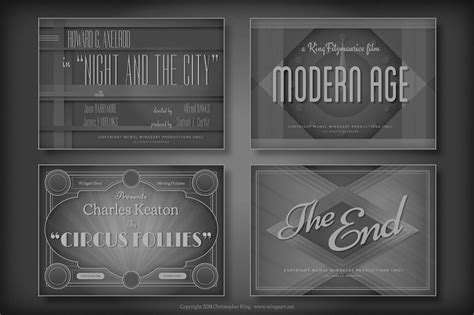 Vintage Hollywood Movie Title Templates Design Cuts