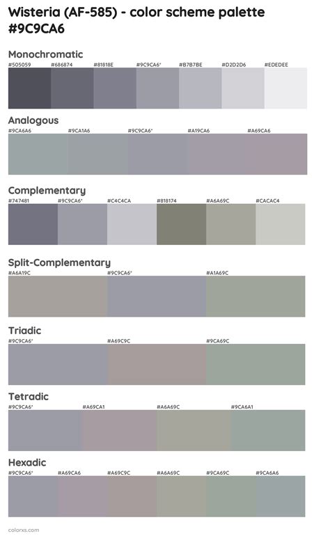 Benjamin Moore Wisteria Af 585 Paint Coordinating Colors And Palettes