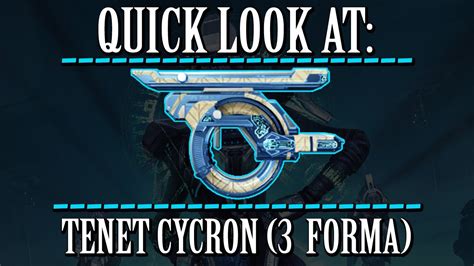 Warframe Quick Look At Tenet Cycron 3 Forma Youtube