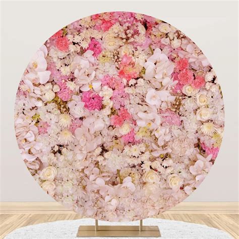 Amazon Yeele X Ft Floral Round Backdrop Cover Polyester Pink