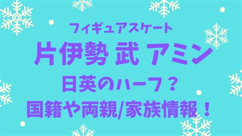 片伊勢武アミンは日英のハーフ？国籍や両親父母家族構成についても！ きちのすけblog