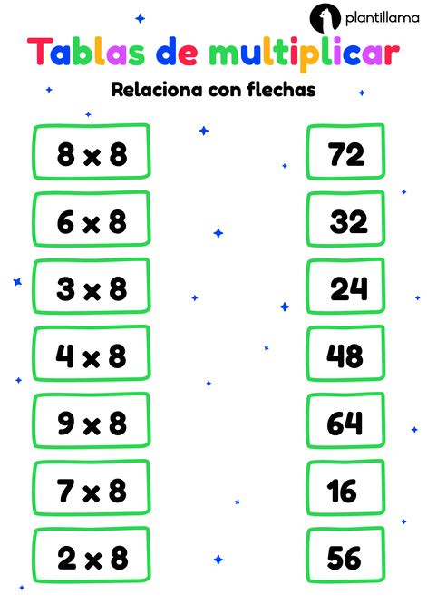 Tabla Del 8 Apréndela Fácil Con Fichas Y Ejercicios En Pdf Gratis