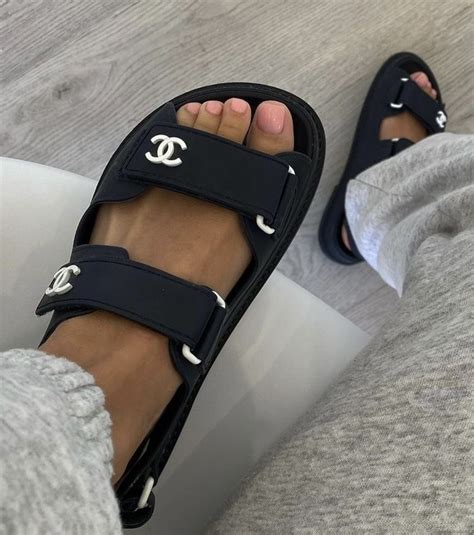 Chanel Rubber CC Dad Sandals | Hype shoes, Fashion shoes, Swag shoes