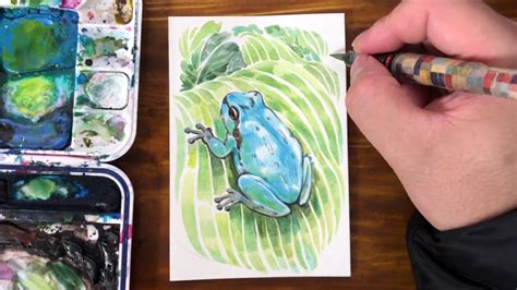 How To Paint Work Name Frog Painting Or Taking Pictures Process