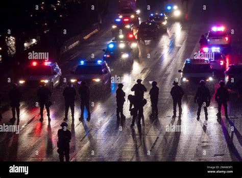 Seattle États Unis 6 janvier 2024 Des manifestants pro Palestine se