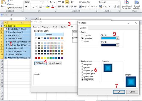 Cara Memberi Warna Pada Cell Excel