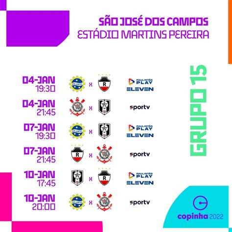 Corinthians Conhece Datas E Horários Dos Duelos Da Fase De Grupos