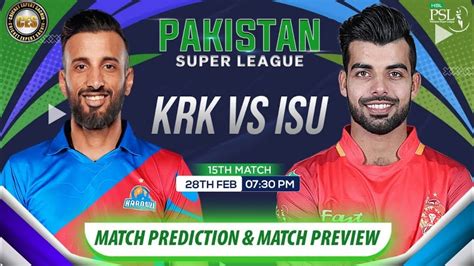 Psl Karachi Kings Vs Islamabad United Th Match Prediction Kk