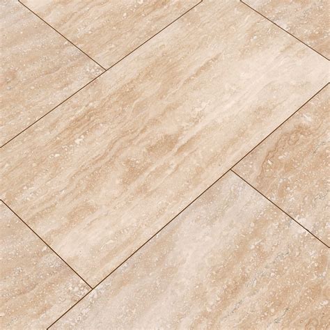 Tuscany Ivory Vein Cut X Honed Filled Travertine Floor Tiles Usa