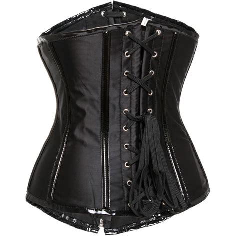 2834 Women Steel Boned Black Corset Underbust Zipper Sexy Girdles And Corsets Price Buy Black