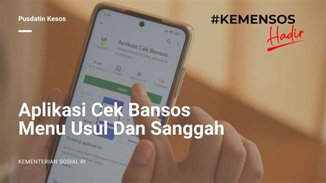 Aplikasi Cek Bansos Menu Usul Dan Sanggah Idn Rujukan News