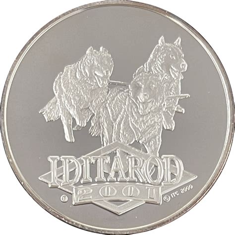 2001 Official Iditarod Medallion Alaska Mint