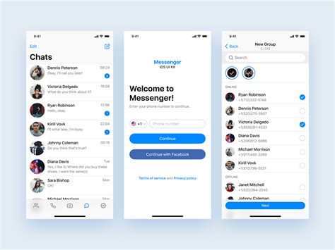 Messenger Ios Ui Kit By Kirill Vovk On Dribbble