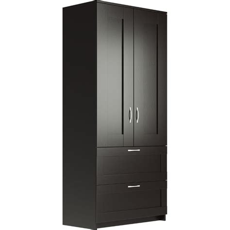 Шкаф Шведский Стандарт СИРИУС 2 двери и 2 ящика, 78x50x190 см, черный ...