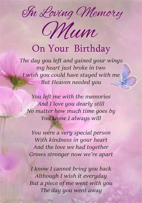 Happy Birthday In Heaven Mom Poem