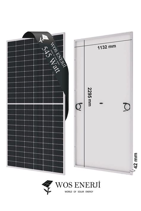 WOS ENERJİ Güneş Paneli Half Cut 545 Watt Monokristal Perc 144 Hücreli