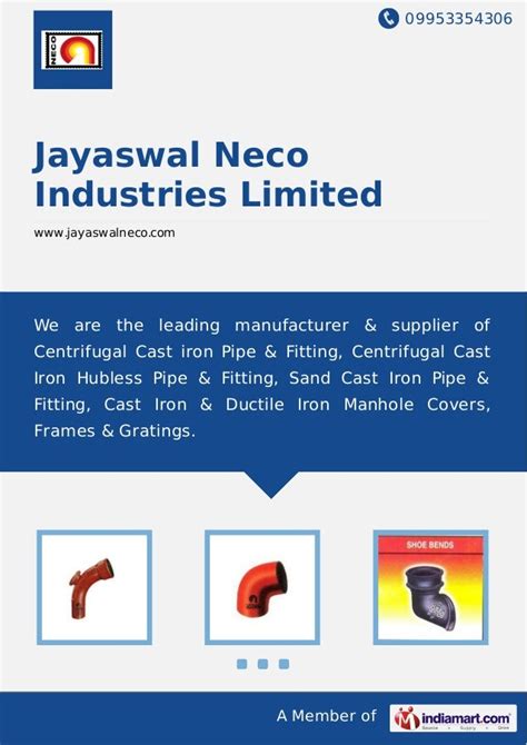 Jayaswal Neco Industries Limited Nagpur Centrifugal Pipe Fittings