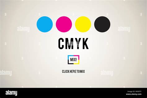 Cmyk Cyan Magenta Yellow Key Color Printing Process Concept Stock Photo