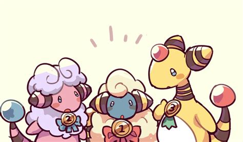 Ampharos Mareep And Flaaffy Pokemon Drawn By Loveycloud Danbooru