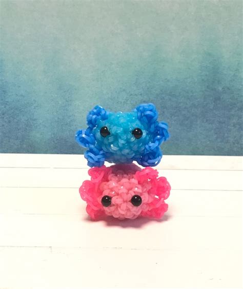 Rainbow Loom Mini Axolotls Loomigurumi Sea Creature T Etsy