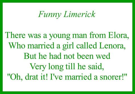 Funny Limerick Limerick Funny Irish Limericks St Patricks Day Trivia