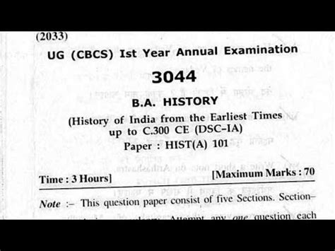 Ba History History Of India From The Earliest Times Up To C Ce