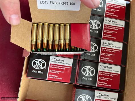 FNH USA 5 7x28mm AMMO 27gr GREEN POINT 500 ROUNDS For Sale