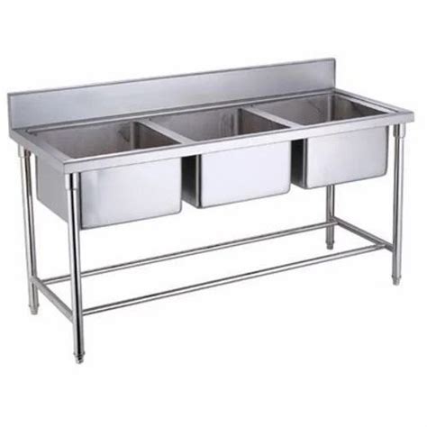 Stainless Steel Kitchen Triple Bowl Sink At Rs 25000 Piece In Ahmedabad