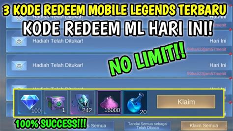 Buruan Kode Redeem Ml Terbaru Kode Redeem Mobile Legend Hari Ini