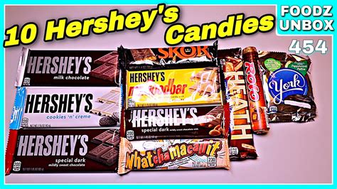 Reviewing 10 Hersheys Candies Foodz Unbox 454 Youtube