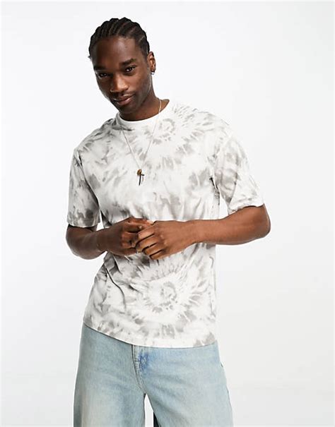 Adpt Oversized T Shirt In White With Tie Dye Asos